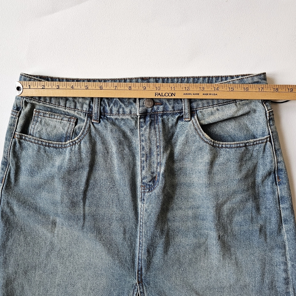 BDG Mandi Denim Maxi Skirt Blue Front Slit NWT XL Urban Outfitters - Picture 12 of 15